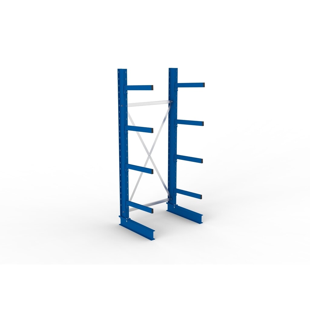 Rayonnage cantilever META, module de base, unilatéral, capacité de charge par bras 250 kg, H x l x P 2 500 x 1 103 x 830 mm N° de l'image du produit 2 : Rayonnage cantilever META, module de base, unilatéral, capacité de charge par bras 250 kg, H x l x P 2 500 x 1 103 x 830 mm