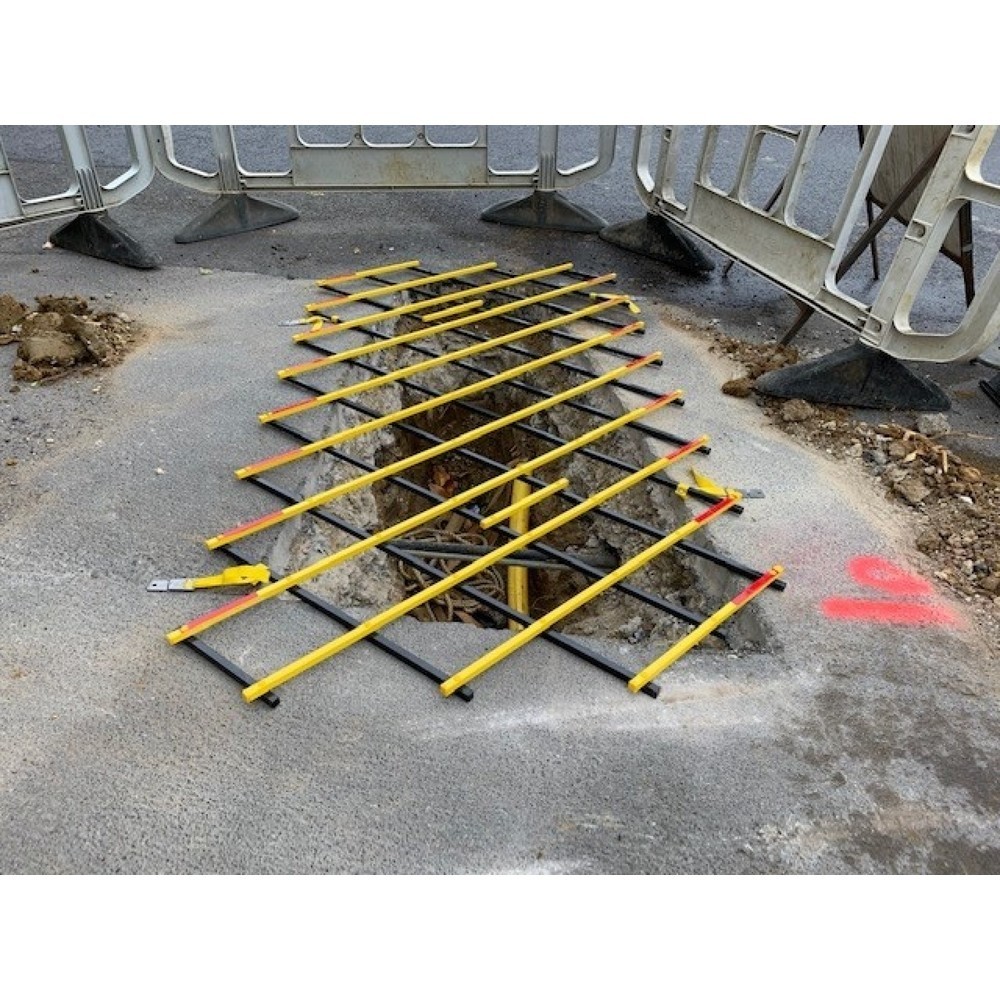 N° de l'image du produit 1 : Treillis anti-chute de protection de tranchée Kee Safety CoverSafe Trench, 2,0 x 1,2 m / 2,75 x 0,90 m