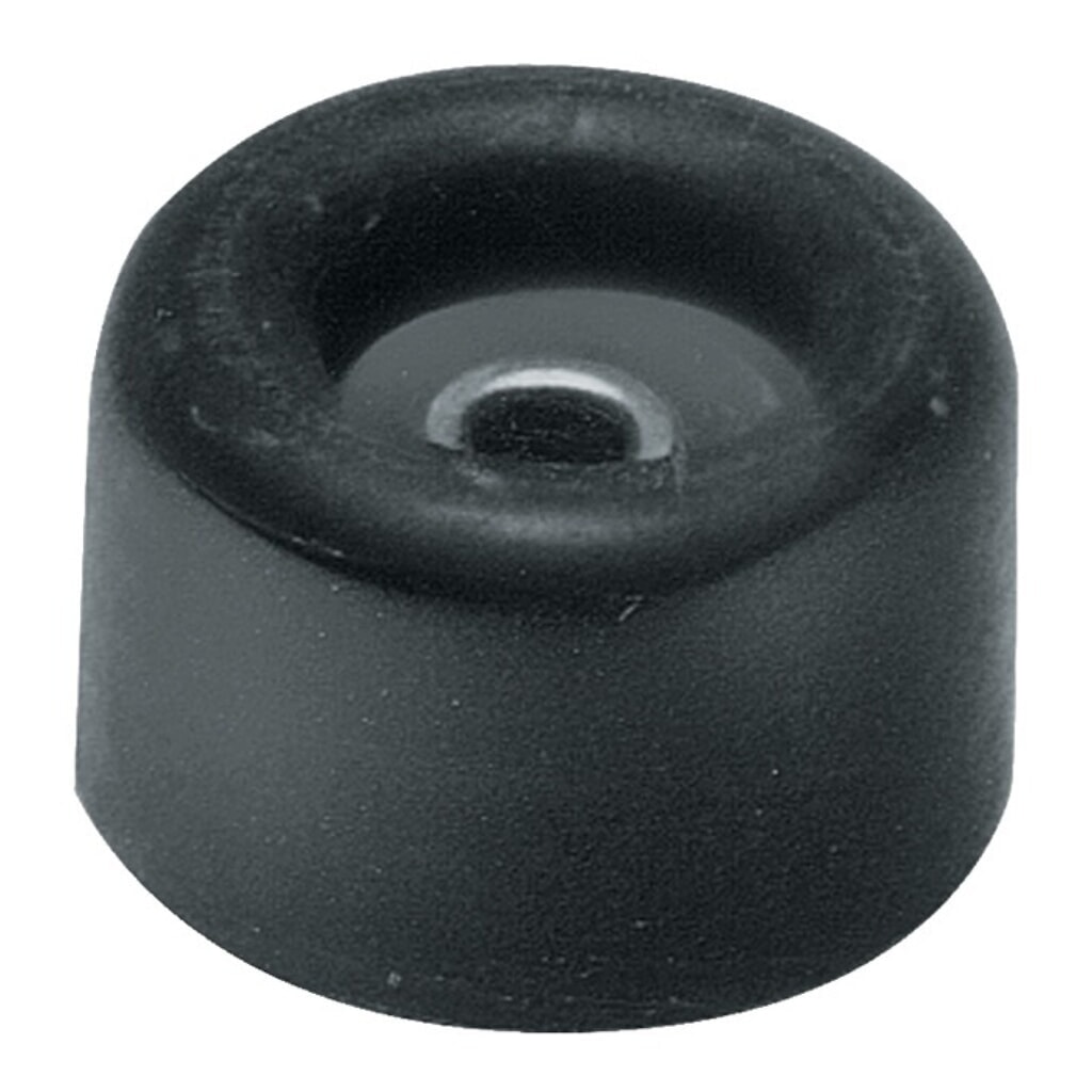 Illustration du produit: Türpuffer, Gummi schwarz, Ø 40 mm Höhe 35 mm, Dübelmontage