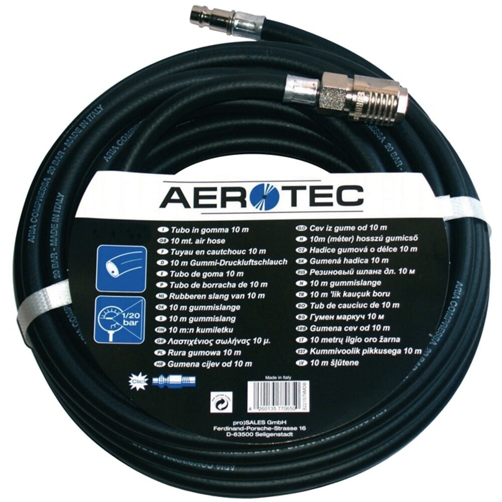 Illustration du produit: Tuyau pour air comprimé D. intérieur 9 mm longueur 10 m raccord DN 7,2 AEROTEC