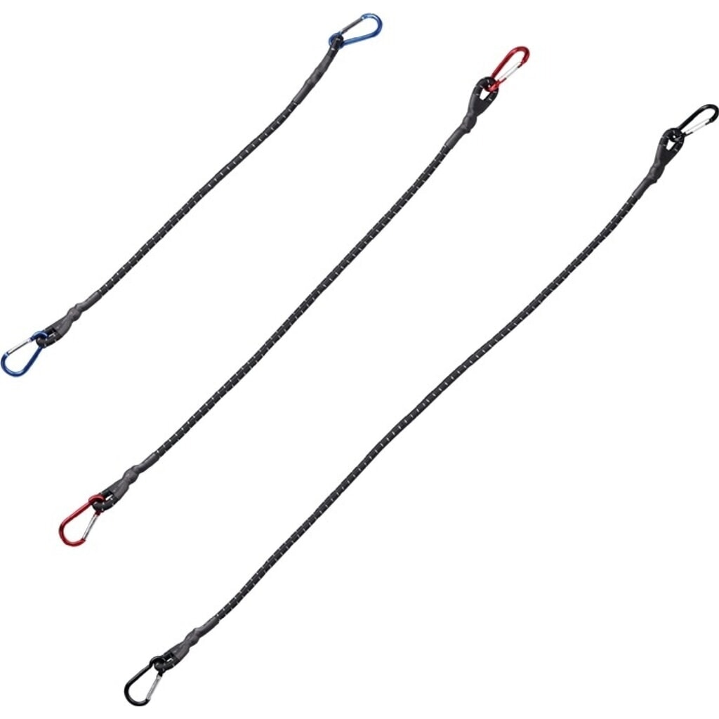 UNITEC Set de tendeurs à bagages, longueur 60, 80, 100 cm, 3 pièces, avec mousquetons Illustration du produit: UNITEC Set de tendeurs à bagages, longueur 60, 80, 100 cm, 3 pièces, avec mousquetons