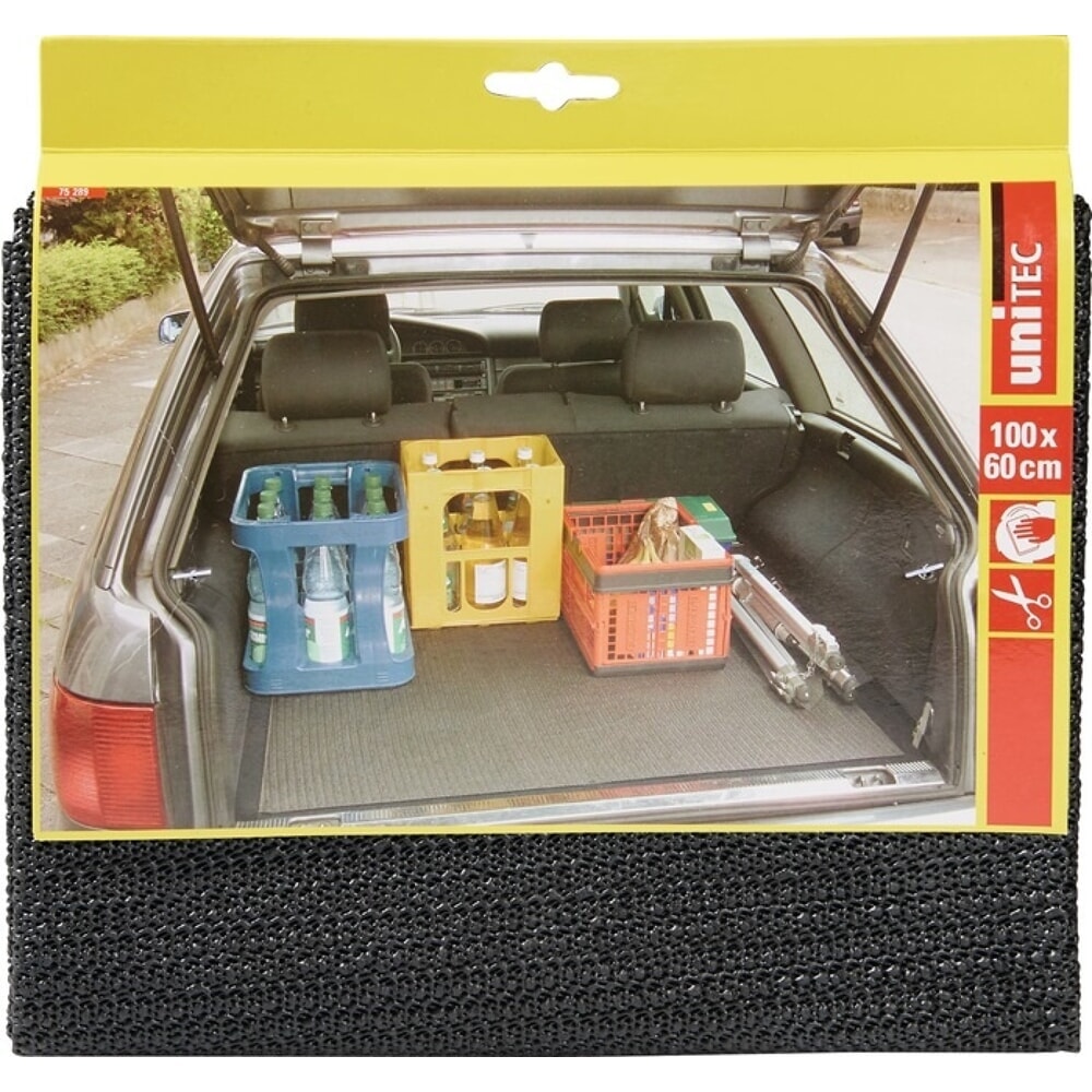 Illustration du produit: UNITEC Kofferraummatte, zuschneidbar, rutschhemmend, PVC grau, L60xB100 cm