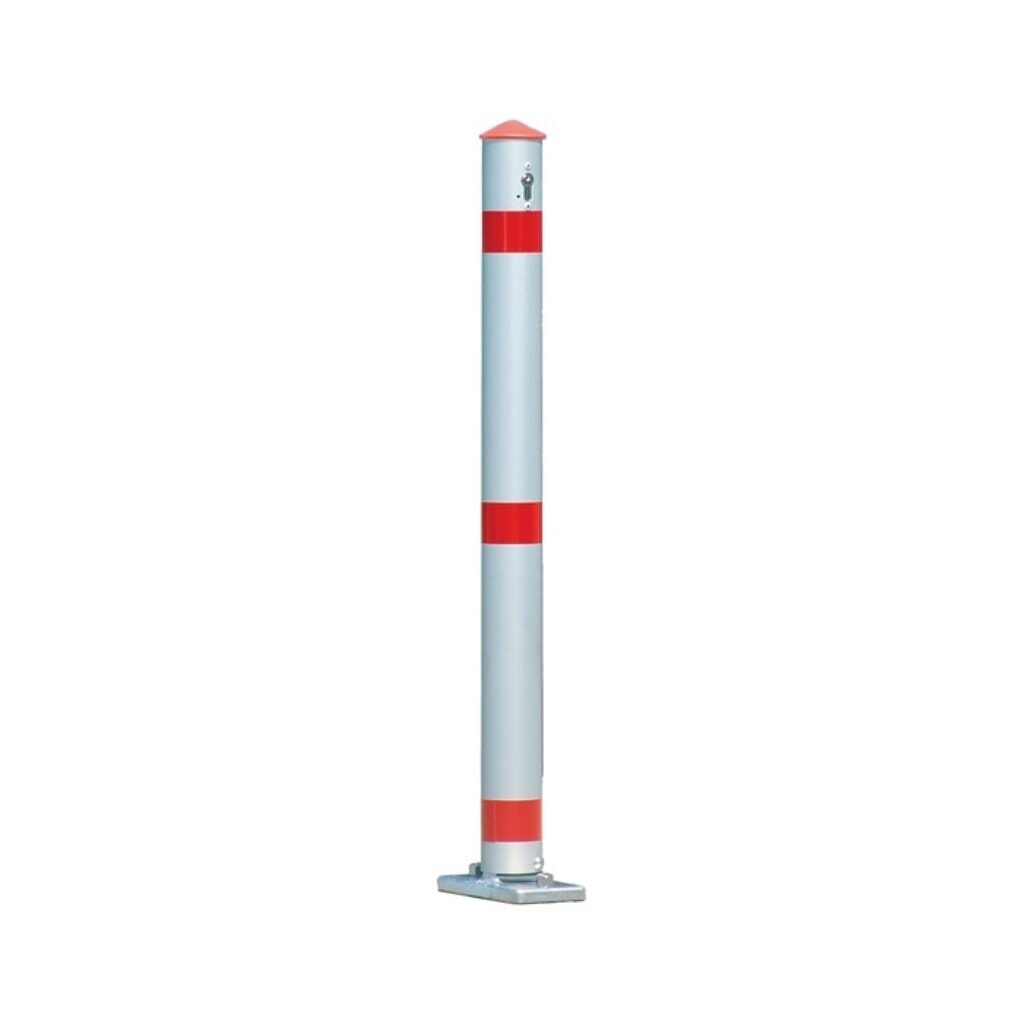 Illustration du produit: URBANUS Sperrpfosten, kippbar, zum Aufdübeln, Aluminium natur Ø 75 mm