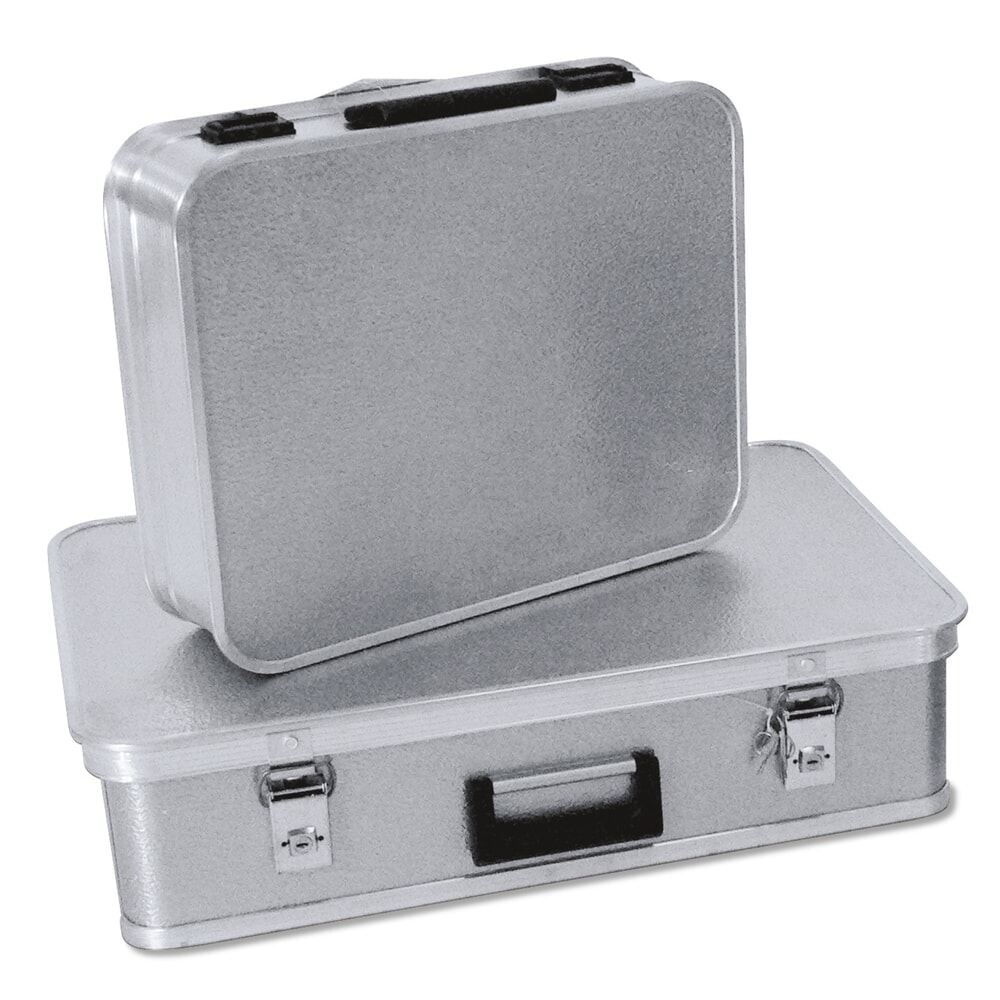 Illustration du produit: Valise d’appareil en aluminium, extrêmement résistante aux chocs et aux rayures, dimensions intérieures 145 x 620 x 400 mm, serrure à cylindre