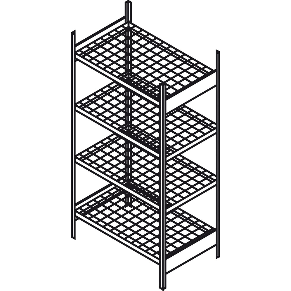 Illustration du produit: Vario Rayonnage de base GRG4, 2 cadres de support prémontés
