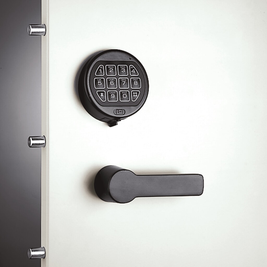 Verrou électronique pour armoire de sécurité C+P, avec clavier tactile, noir Illustration du produit: Verrou électronique pour armoire de sécurité C+P, avec clavier tactile, noir