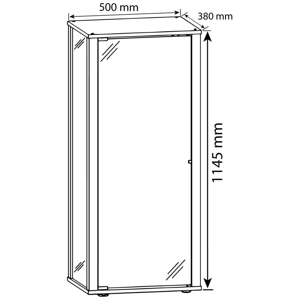 N° de l'image du produit 2 : Vitrine à poser VCM Kavisa L, argent