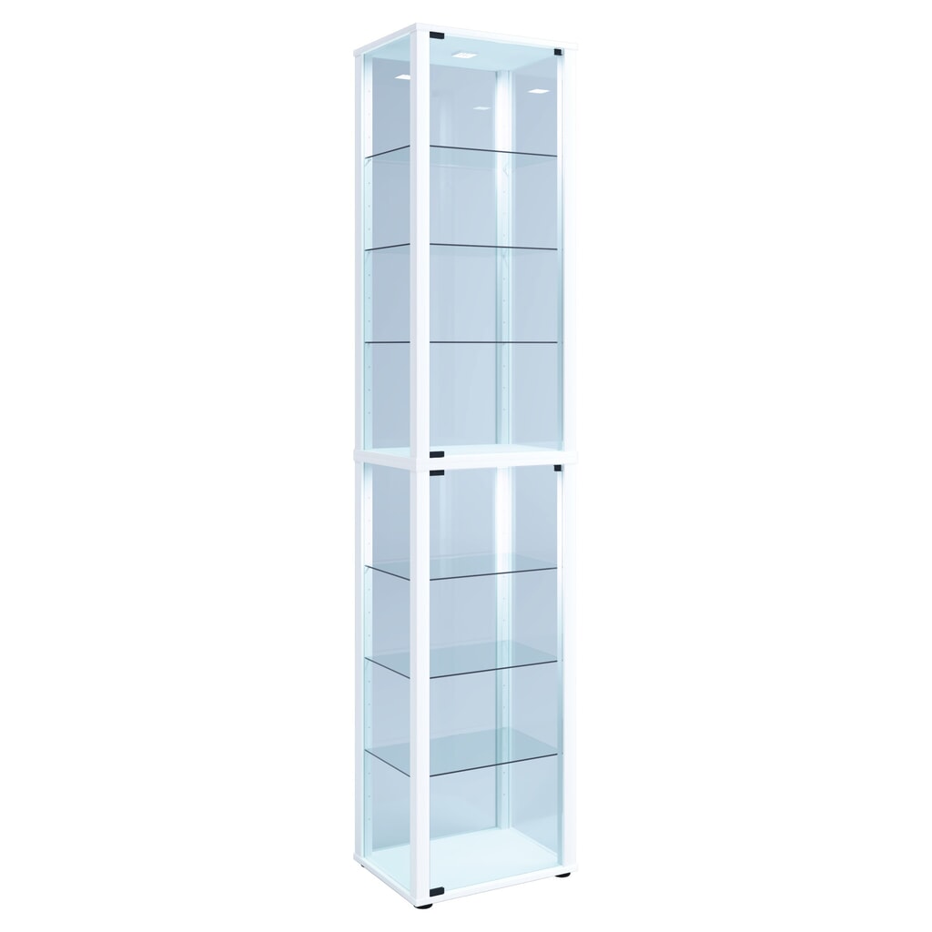 Vitrine à poser VCM Kavisa XL, blanche Illustration du produit: Vitrine à poser VCM Kavisa XL, blanche