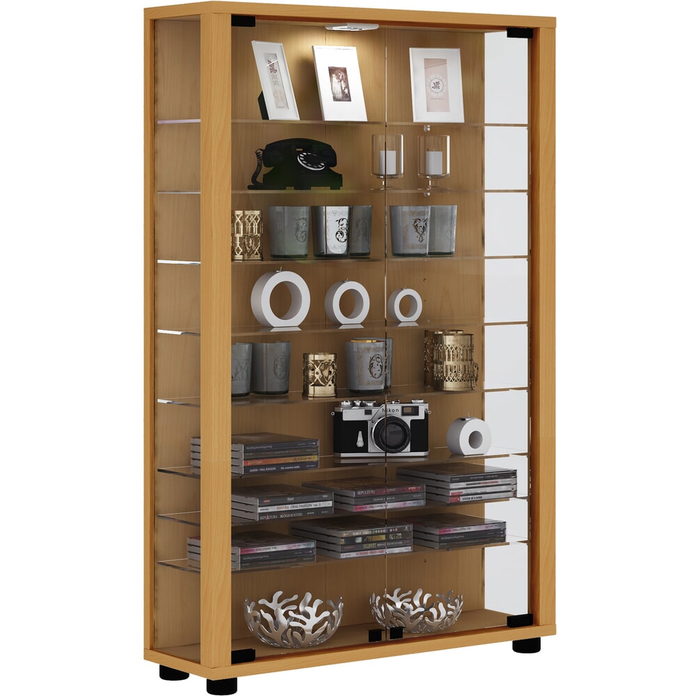 Illustration du produit: Vitrine à poser VCM Lumo Mini, hêtre