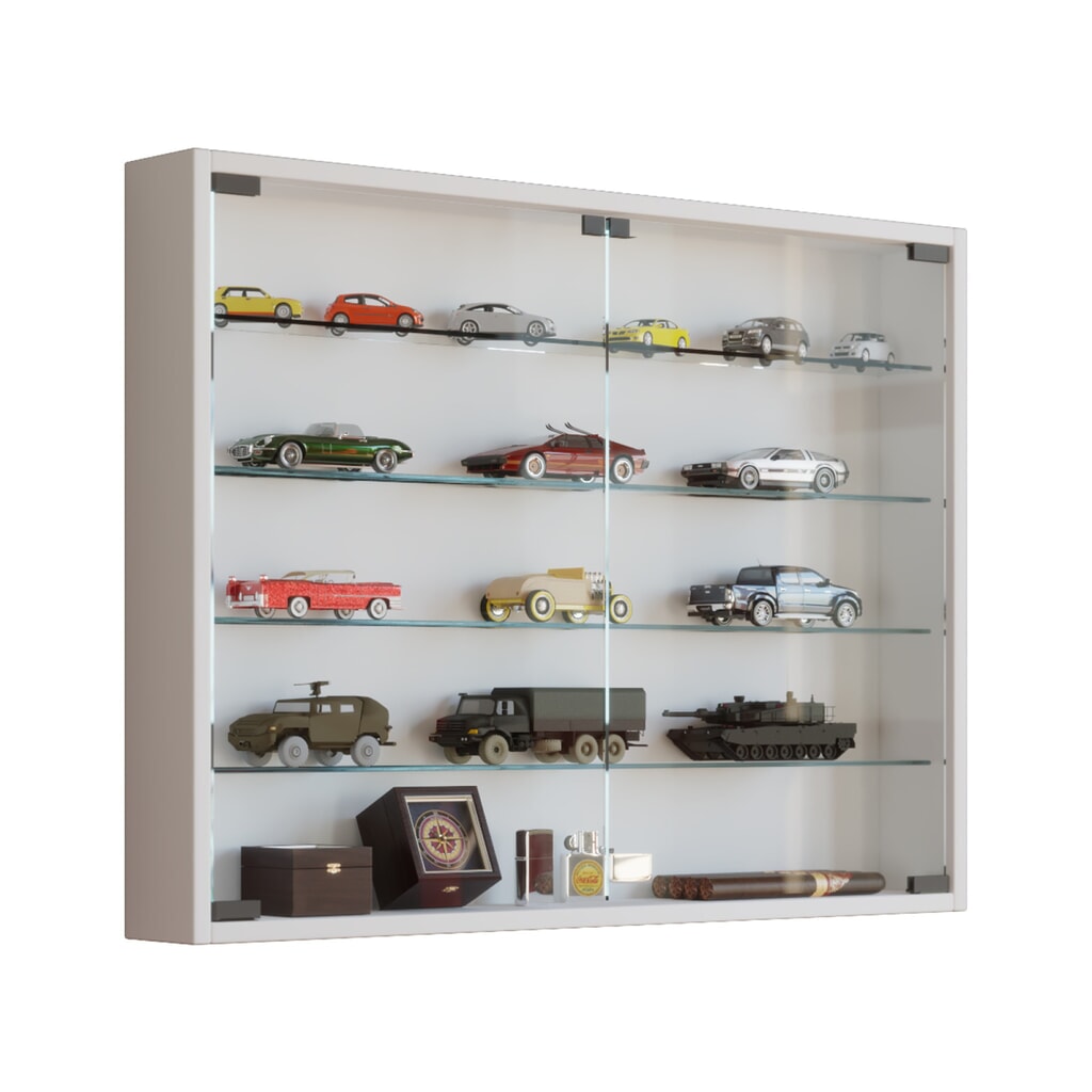 Vitrine murale VCM Mandosa L, blanche Illustration du produit: Vitrine murale VCM Mandosa L, blanche