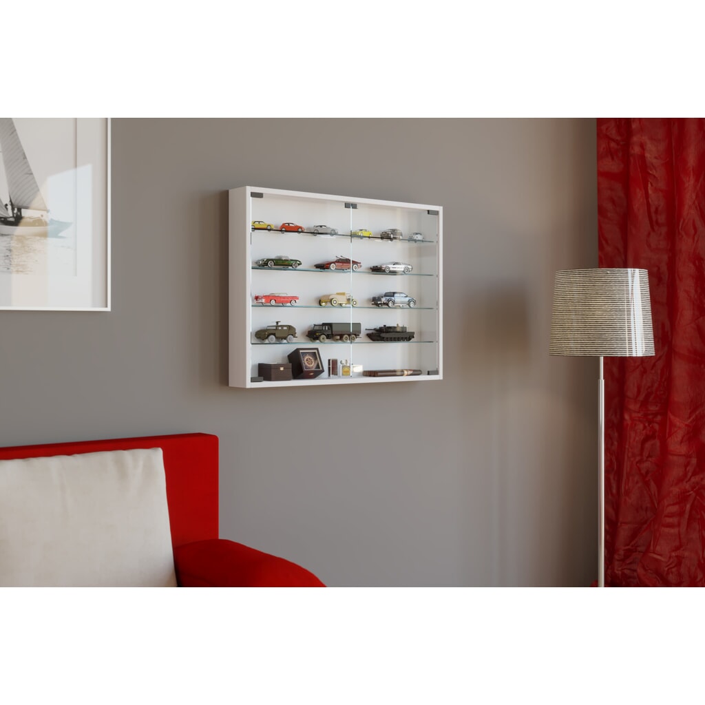 N° de l'image du produit 3 : Vitrine murale VCM Mandosa L, blanche