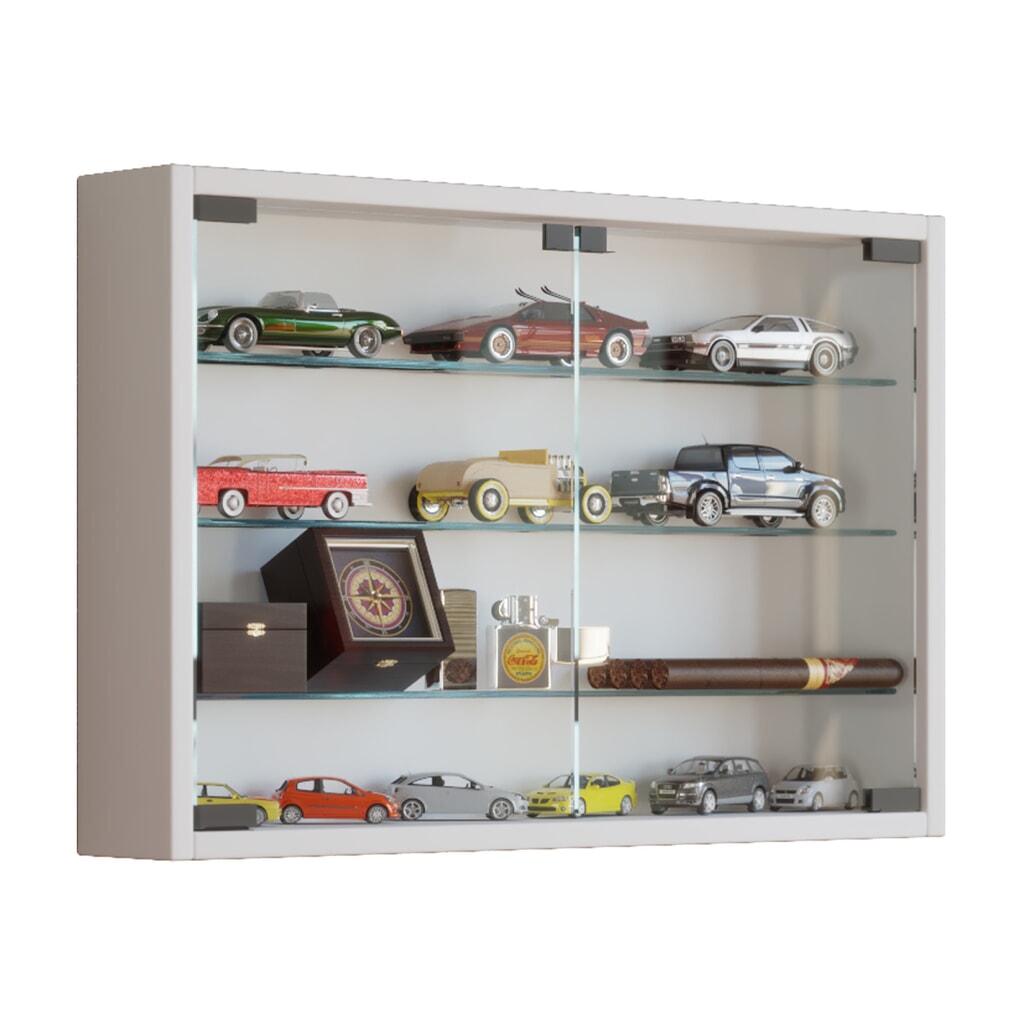 Vitrine murale VCM Mandosa M, blanche Illustration du produit: Vitrine murale VCM Mandosa M, blanche