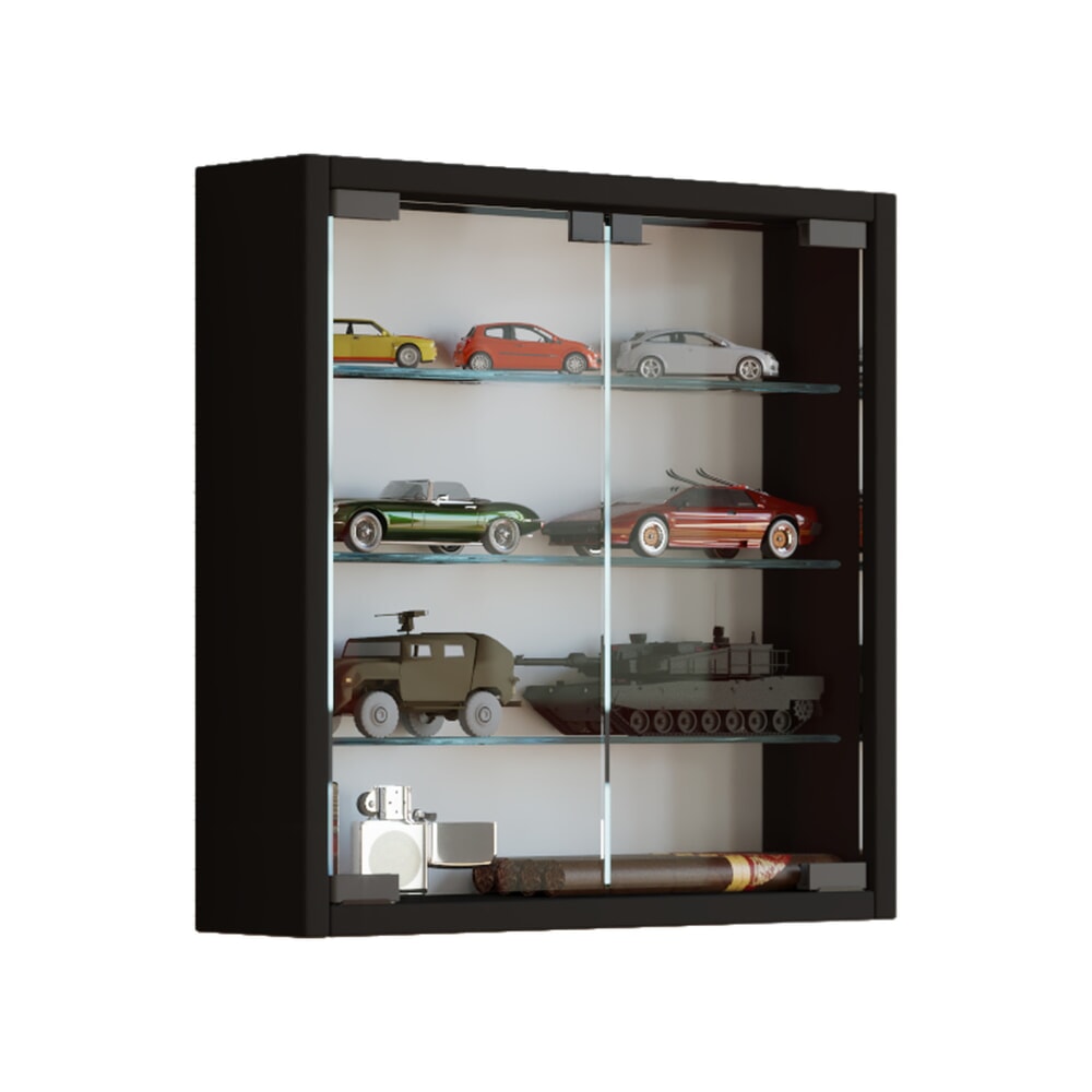 N° de l'image du produit 1 : Vitrine murale VCM Mandosa S, noire
