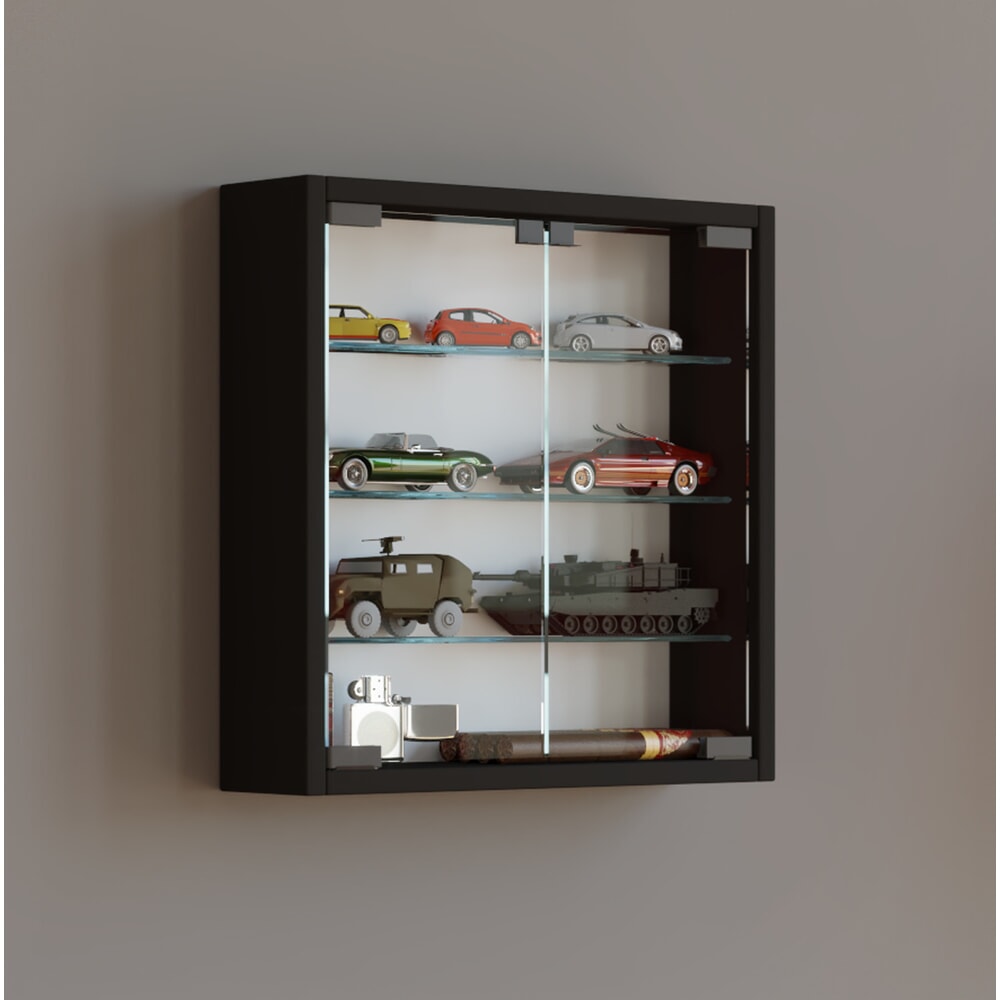 N° de l'image du produit 2 : Vitrine murale VCM Mandosa S, noire