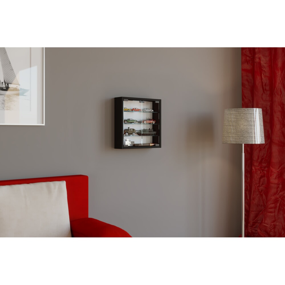 N° de l'image du produit 3 : Vitrine murale VCM Mandosa S, noire