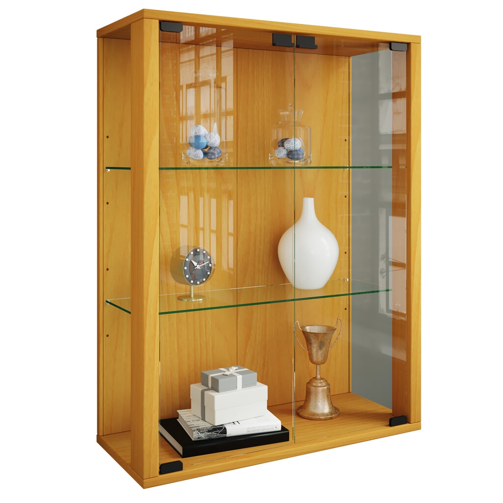 Vitrine murale VCM Udina, hêtre Illustration du produit: Vitrine murale VCM Udina, hêtre