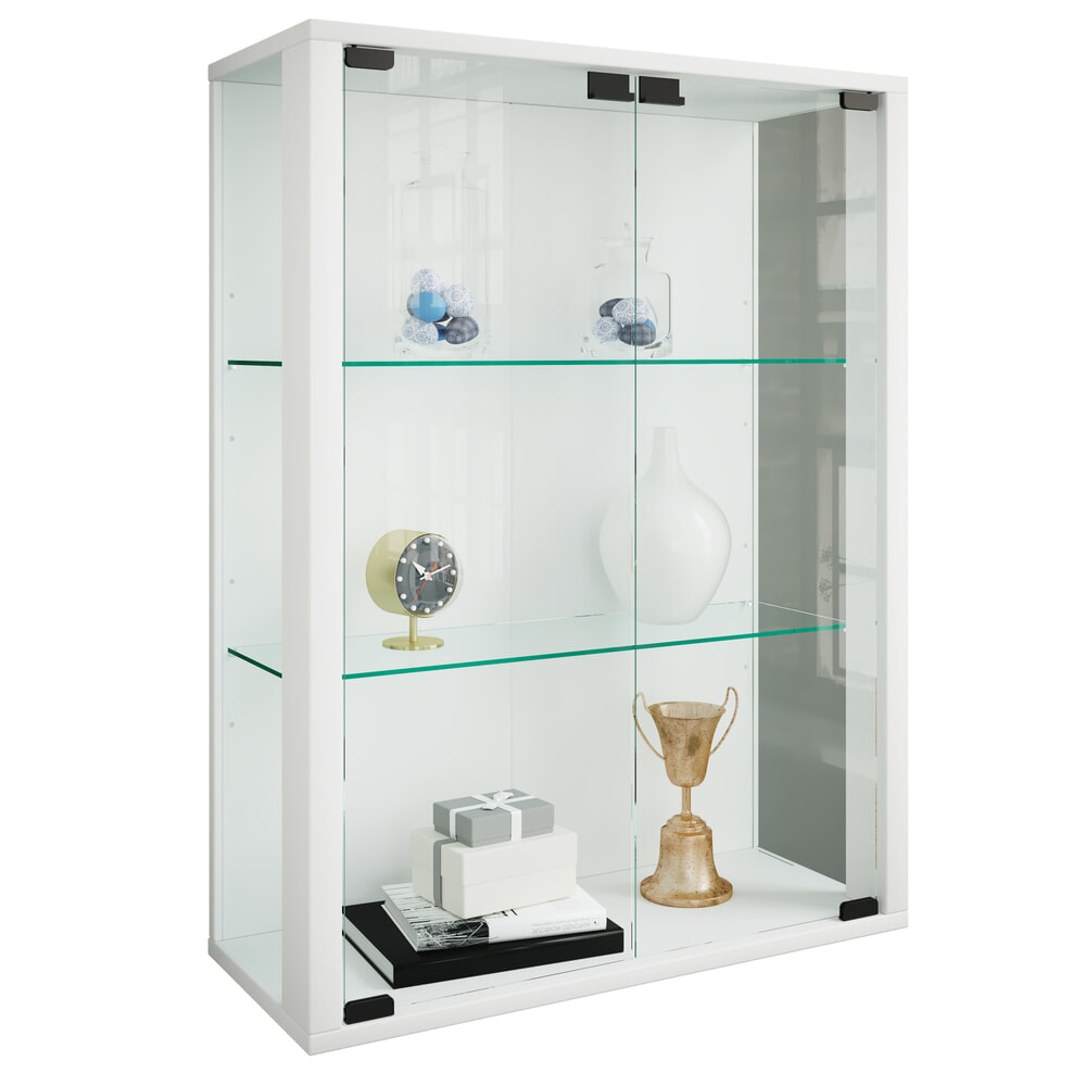 N° de l'image du produit 1 : Vitrine murale VCM Udina, avec éclairage LED, blanche