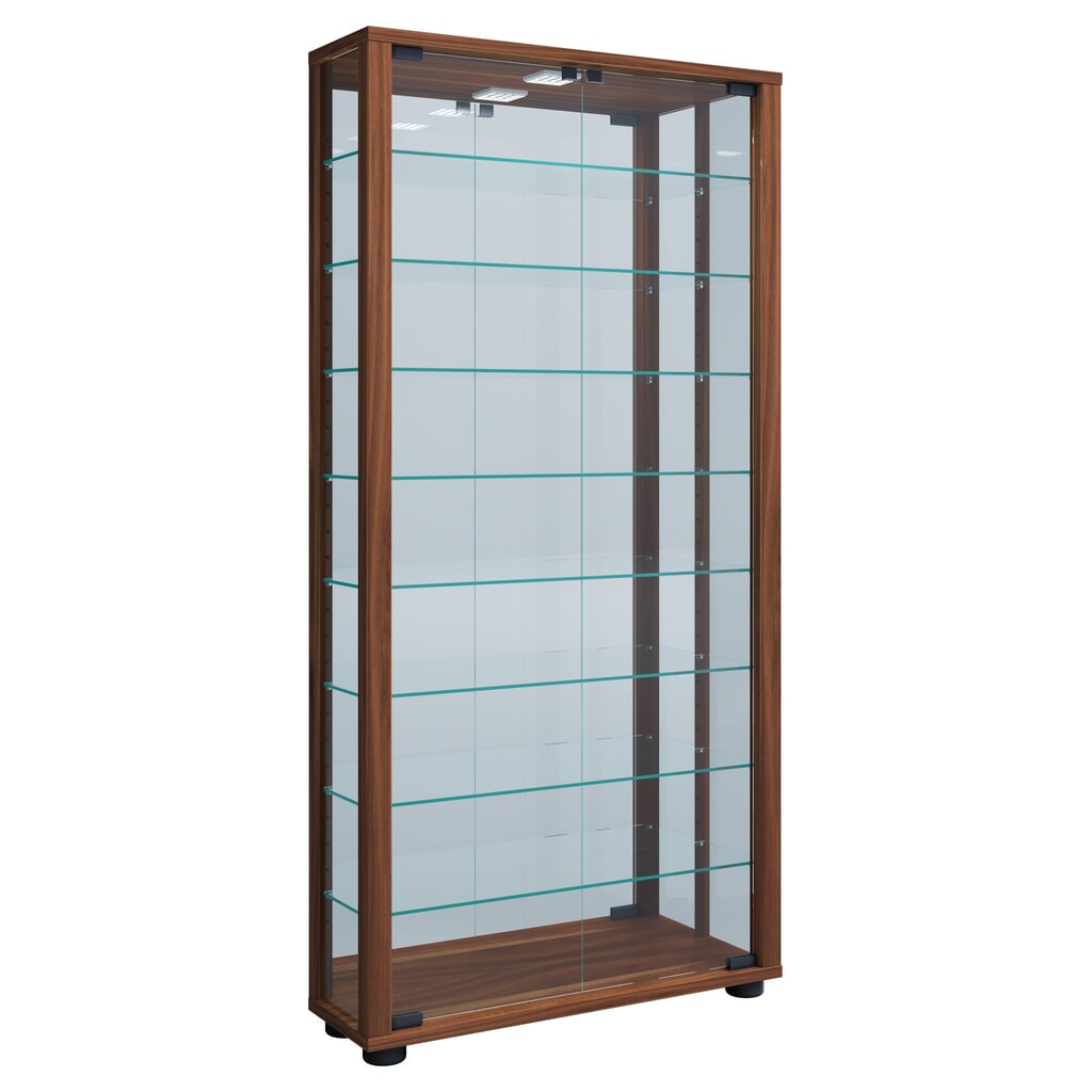 Vitrine murale VCM Vitrosa Maxi avec Miroir, cœur de noyer Illustration du produit: Vitrine murale VCM Vitrosa Maxi avec Miroir, cœur de noyer