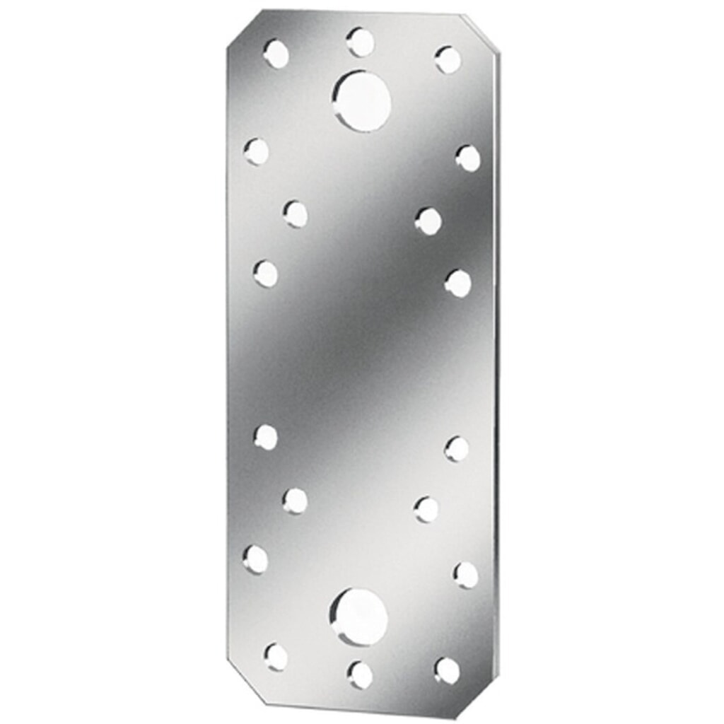 Illustration du produit: VORMANN Flachverbinder, Stahl roh sendzimirverzinkt, Länge 136 mm Breite 55 mm Stärke 2,5 mm