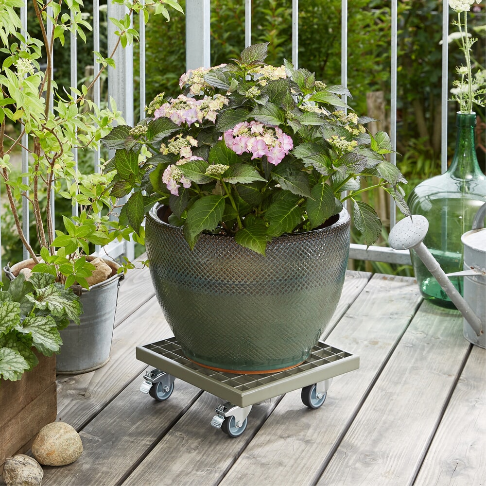 N° de l'image du produit 2 : WAGNER Rouleur pour plantes INDUSTRIAL STYLE - 29 x 29 x 9,5 cm, capacité de charge 200 kg