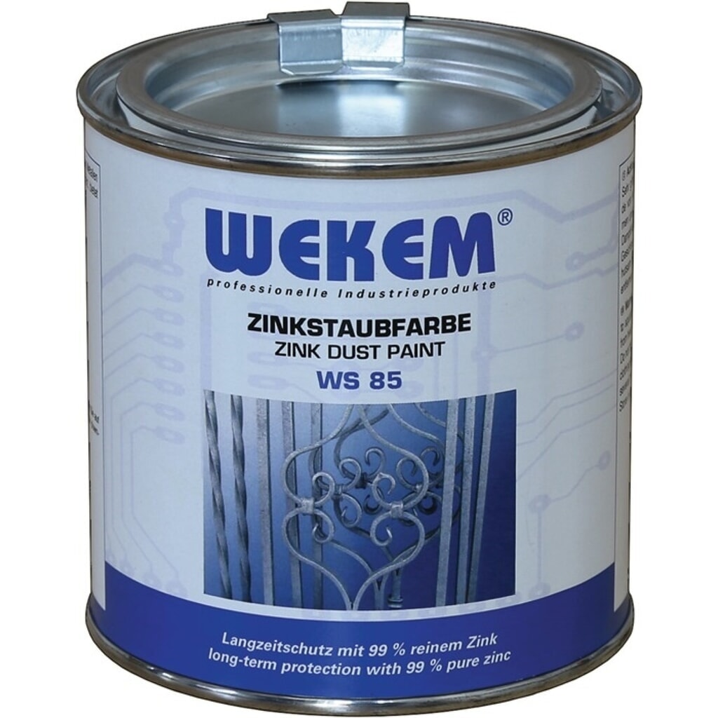 WEKEM Peinture à la poudre de zinc WS85, gris foncé, métallisé mat, boîte, 375 ml Illustration du produit: WEKEM Peinture à la poudre de zinc WS85, gris foncé, métallisé mat, boîte, 375 ml