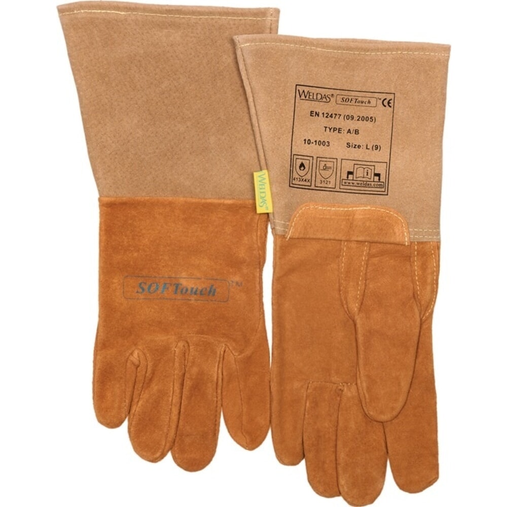 Illustration du produit: WELDAS Schweißerhandschuhe Gr.L (9) orange