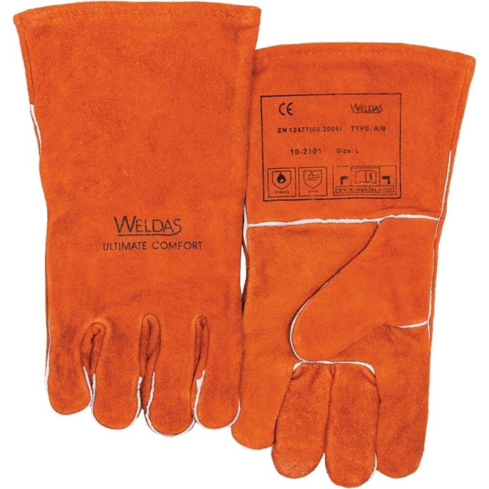 Illustration du produit: WELDAS Schweißerhandschuhe Gr.L (9) rot