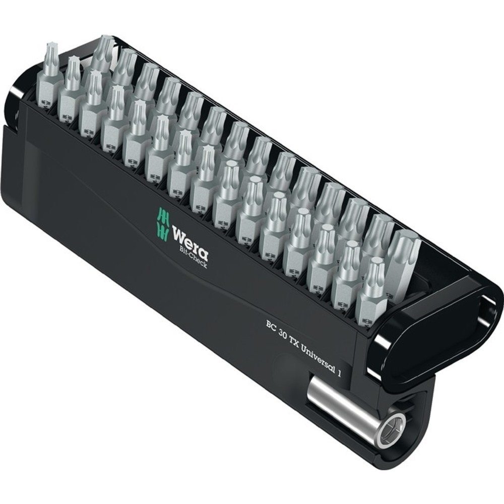 N° de l'image du produit 1 : Assortiment d'embouts Bit-Check 30TX Universal 1 30 pièces TX WERA