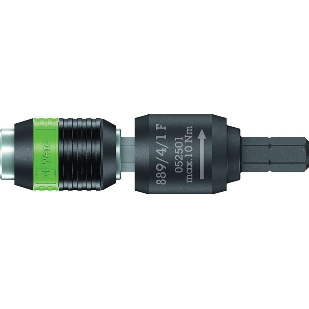 Illustration du produit: WERA Bithalter 889/4/1 F Rapidaptor, Freilauf, 1/4 ″ C 6,3 + E 6,3, Länge 64 mm