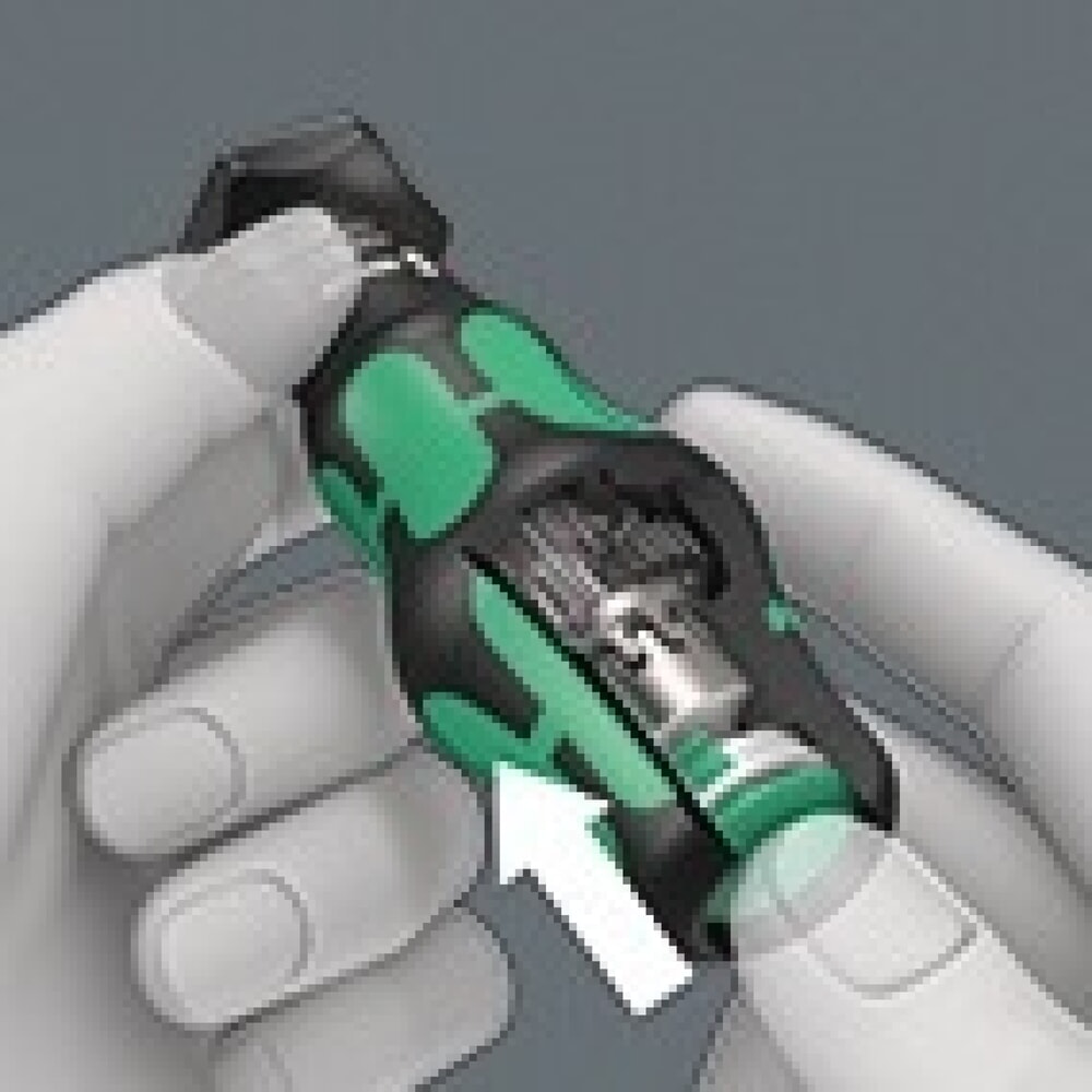 N° de l'image du produit 5 : WERA Bithandhalter 826 T Kraftform Turbo, mit Schnellwechselfutter, 2-Komponentengriff