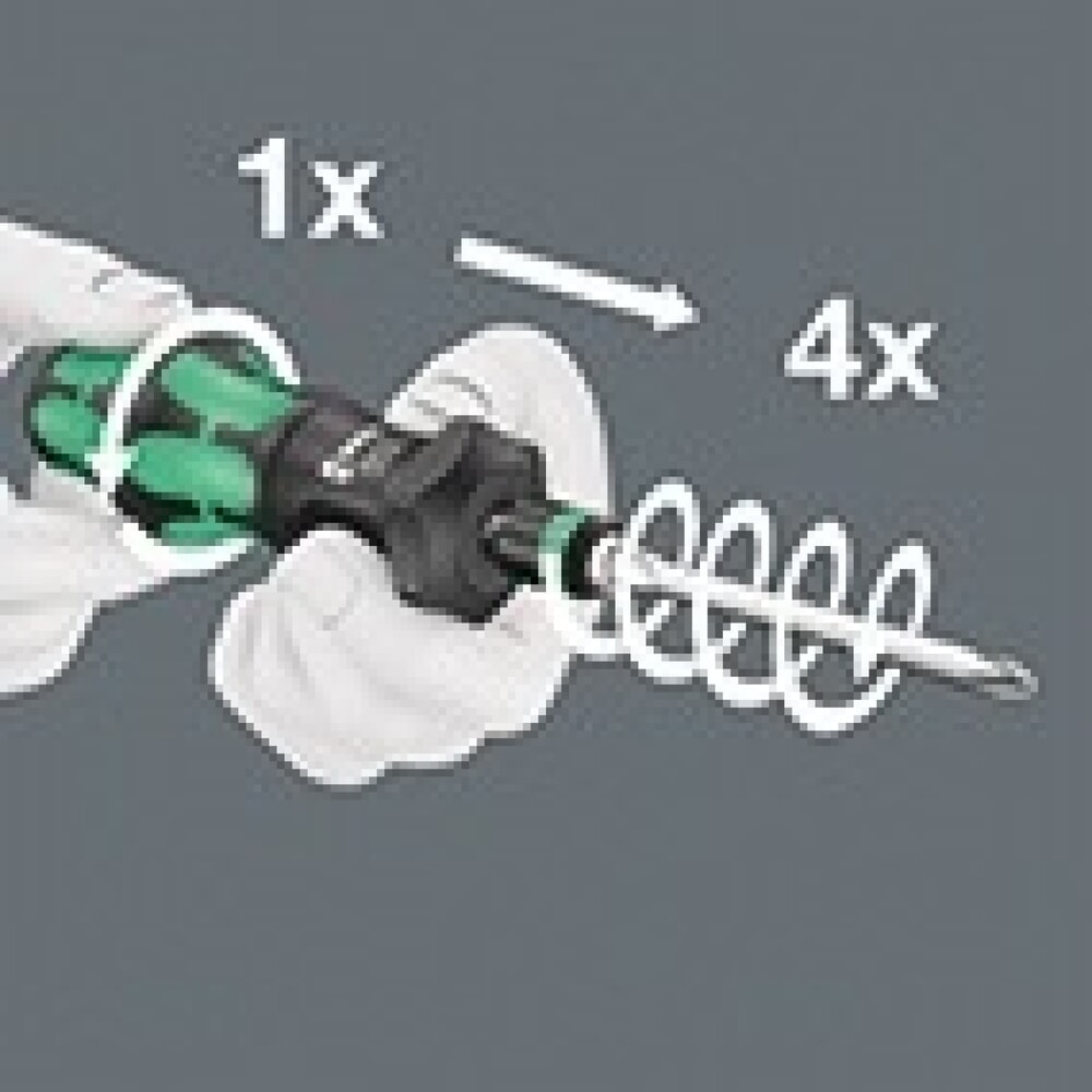 N° de l'image du produit 6 : WERA Bithandhalter 826 T Kraftform Turbo, mit Schnellwechselfutter, 2-Komponentengriff