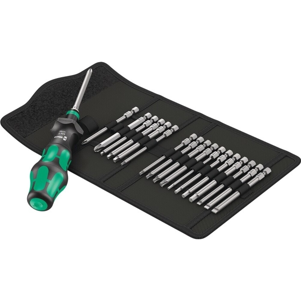 Illustration du produit: WERA Bitsortiment KK Turbo Imperial 1, Schlitz/PH/TORX®/6Kt./4Kt., 19-teilig