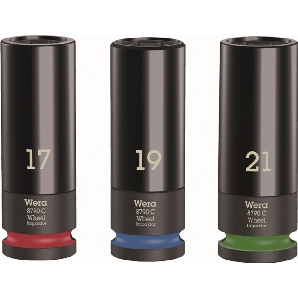 Illustration du produit: WERA Kraftsteckschlüsselsatz Wheel Impaktor C Set 1, lang, 6-kant, 3-teilig 1/2 ″
