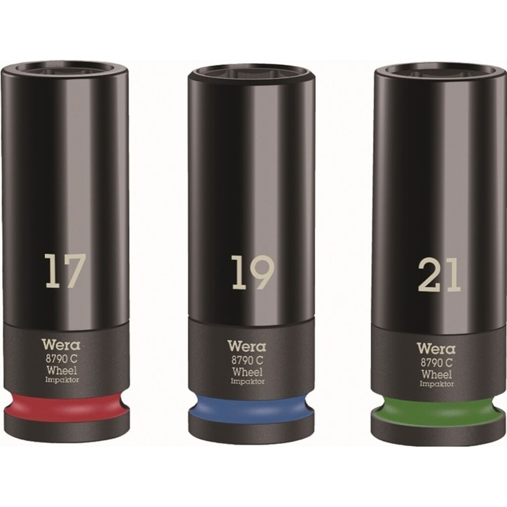 Illustration du produit: WERA Kraftsteckschlüsselsatz Wheel Impaktor C Set 1, lang, 6-kant, 3-teilig 1/2 ″
