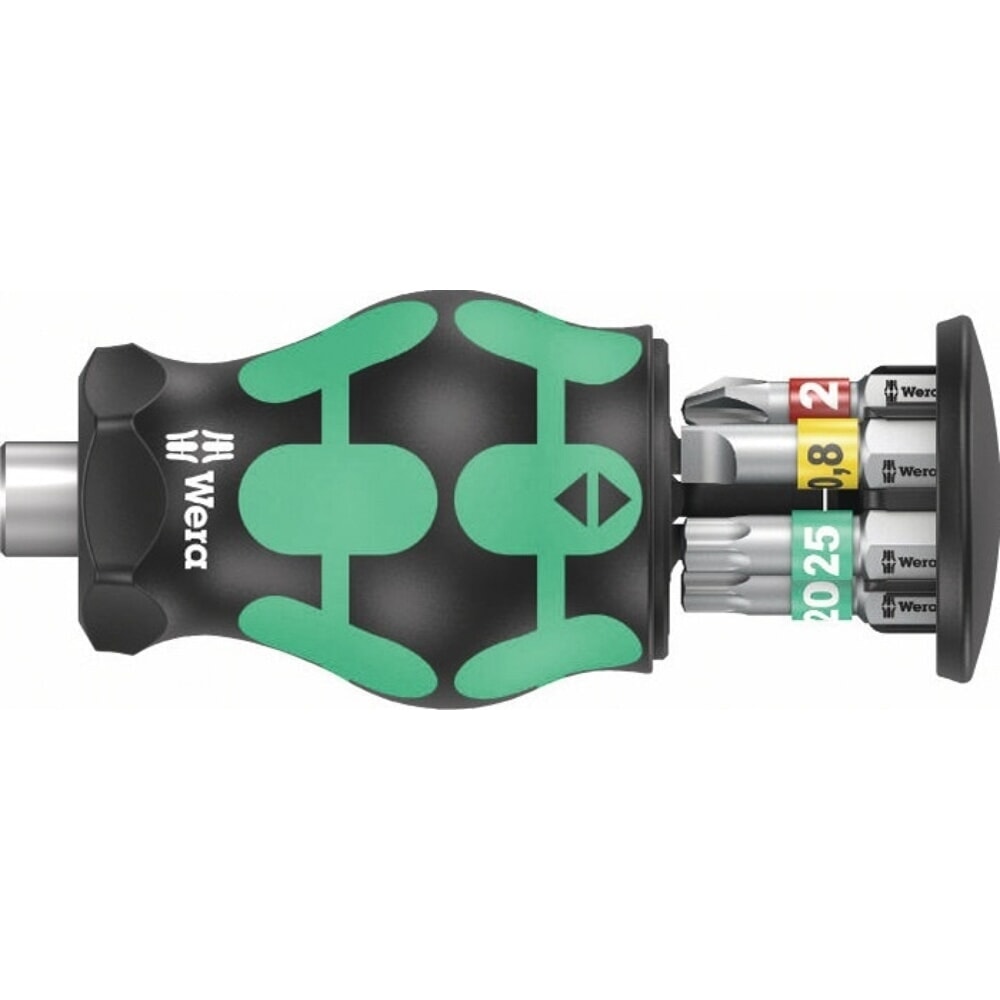 Illustration du produit: WERA Magazinbithalter K K Stubby Magazin, Schlitz/PH/TORX, 6-teilig