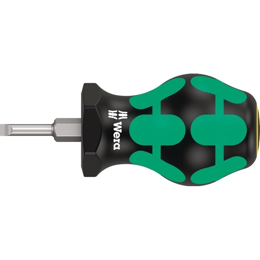 Illustration du produit: WERA Schraubendreher 335 Stubby, Klingenlänge 24,5 mm 2-Komponentengriff, Schneidenbreite 3,5 mm, Rundklinge