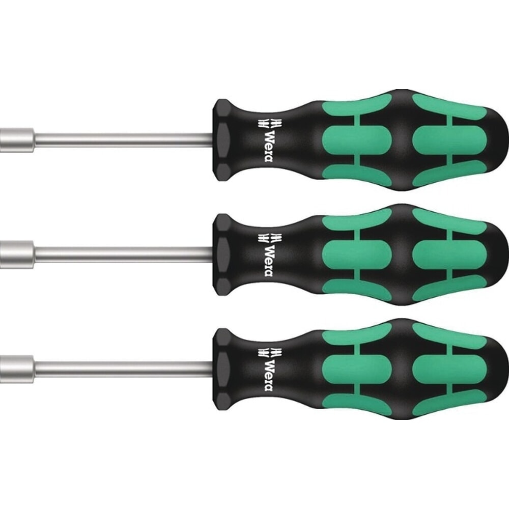 Illustration du produit: WERA Sechskantsteckschlüsselsatz 395 HO, 2-Komponentengriff, 3-teilig