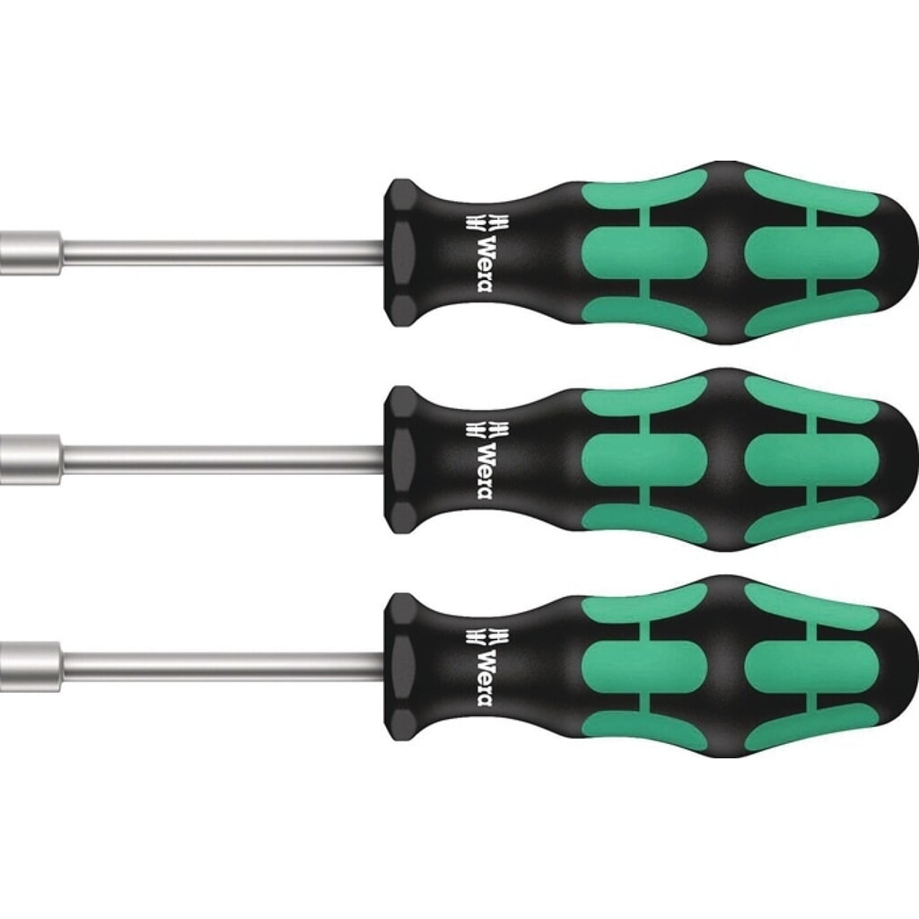 WERA Sechskantsteckschlüsselsatz 395 HO, 2-Komponentengriff, 3-teilig Illustration du produit: WERA Sechskantsteckschlüsselsatz 395 HO, 2-Komponentengriff, 3-teilig