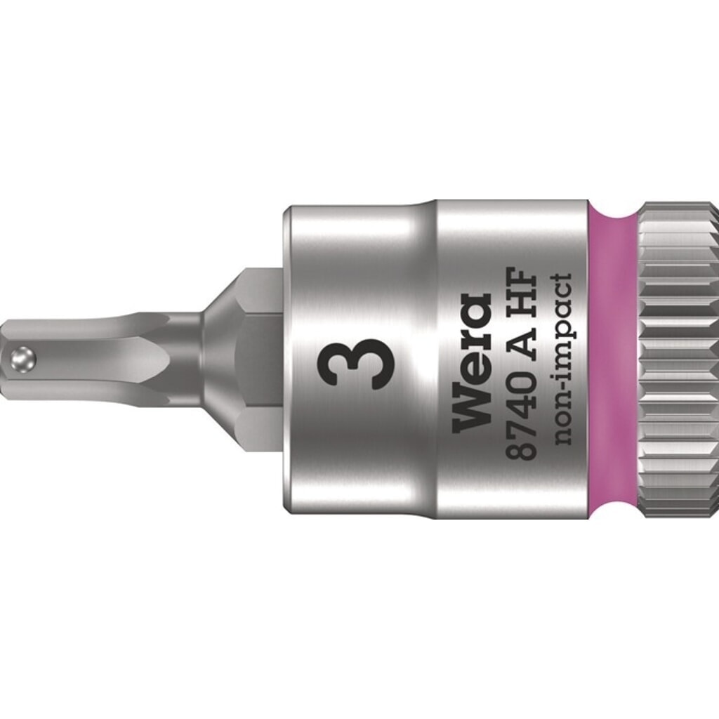 WERA Steckschlüsseleinsatz 8740 A HF, Schlüsselweite 3 mm, 1/4 ″, Länge 28 mm Illustration du produit: WERA Steckschlüsseleinsatz 8740 A HF, Schlüsselweite 3 mm, 1/4 ″, Länge 28 mm
