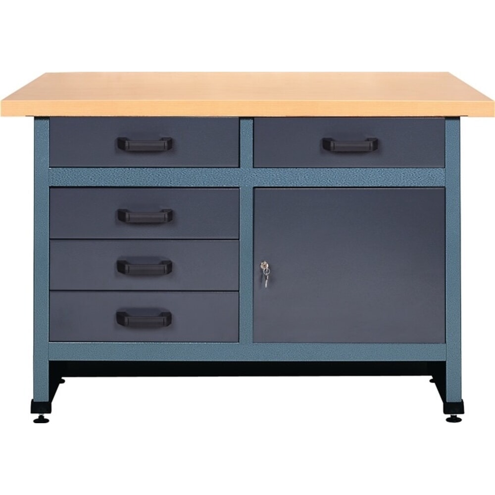 Illustration du produit: Werkbank, B1200xT600xH840mm, 5 Schubladen