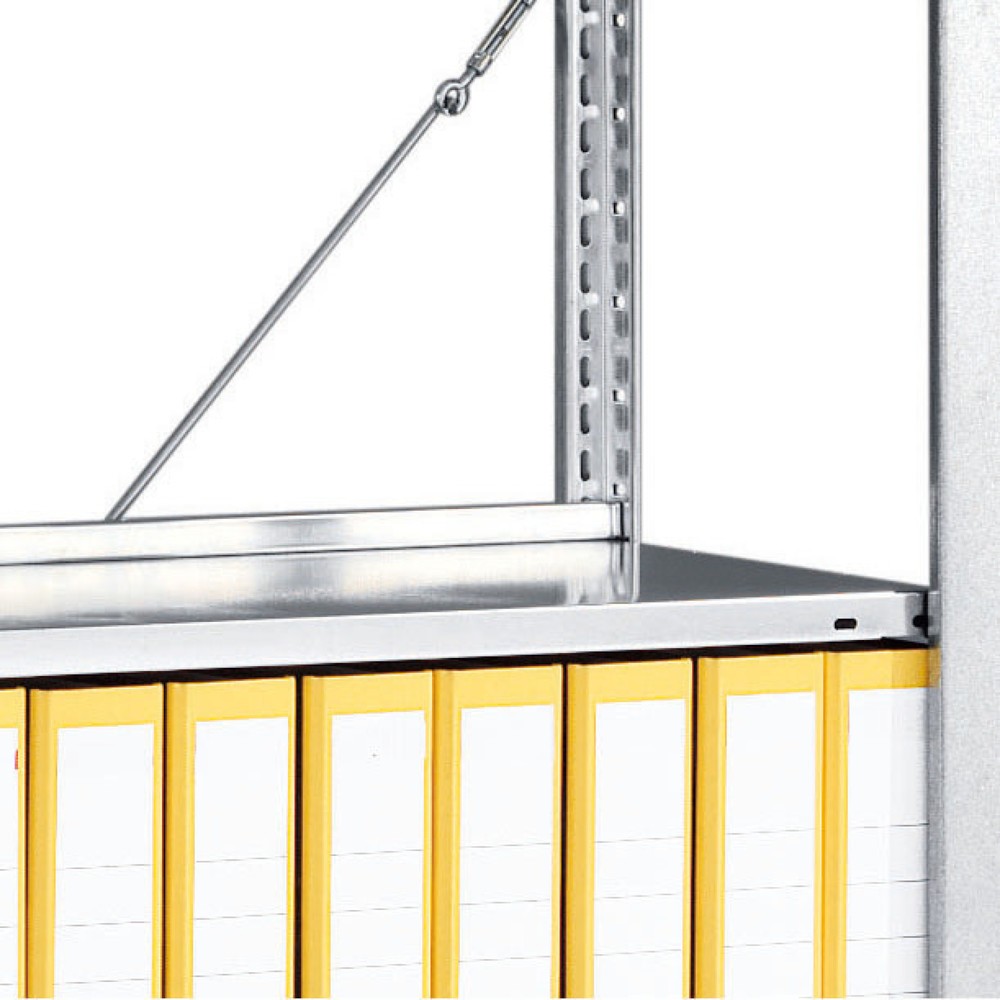 Illustration du produit: Tablette supplémentaire pour étagère à dossiers META, charge par tablette, 80 kg, gris clair, lxP 750 x 300 mm