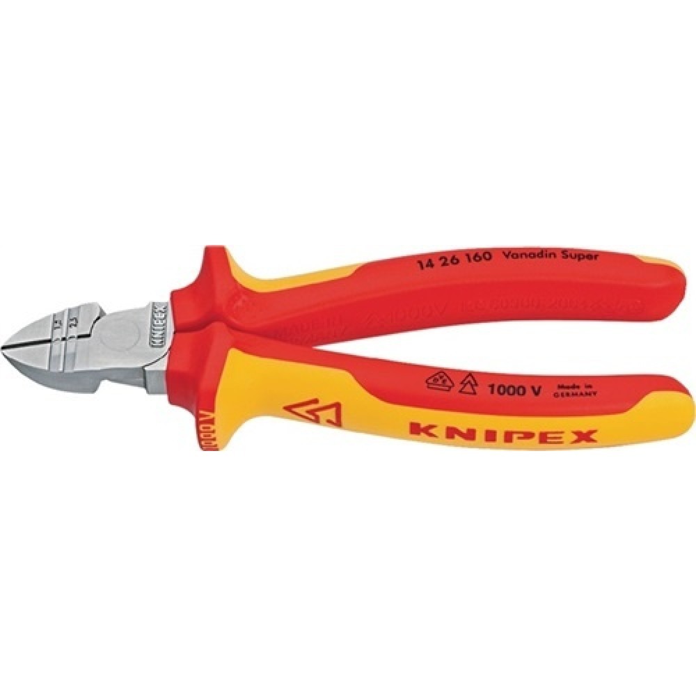 Illustration du produit: Pince à dénuder diagonale longueur 160 mm gaines multicomposant KNIPEX