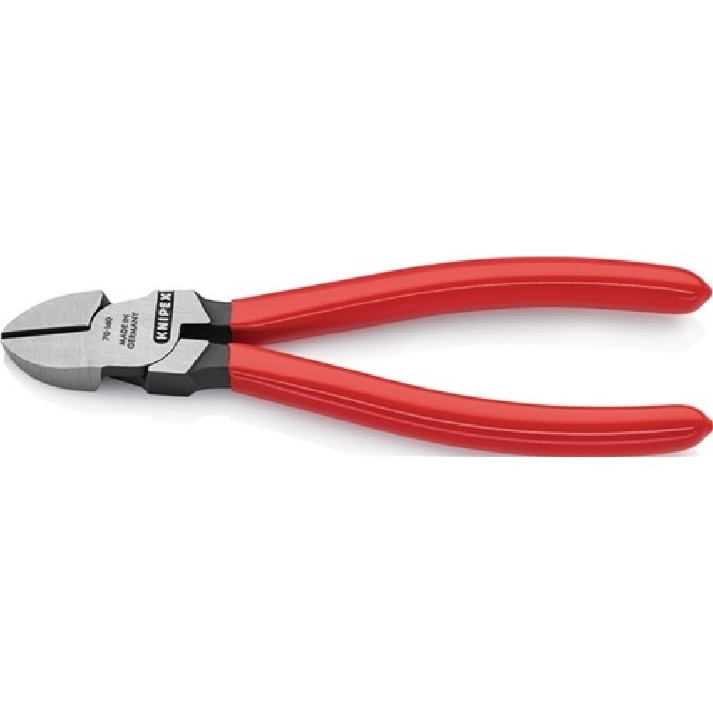 Illustration du produit: Pince coupante diagonale longueur 160 mm tête polie revêtement en plastique KNIP