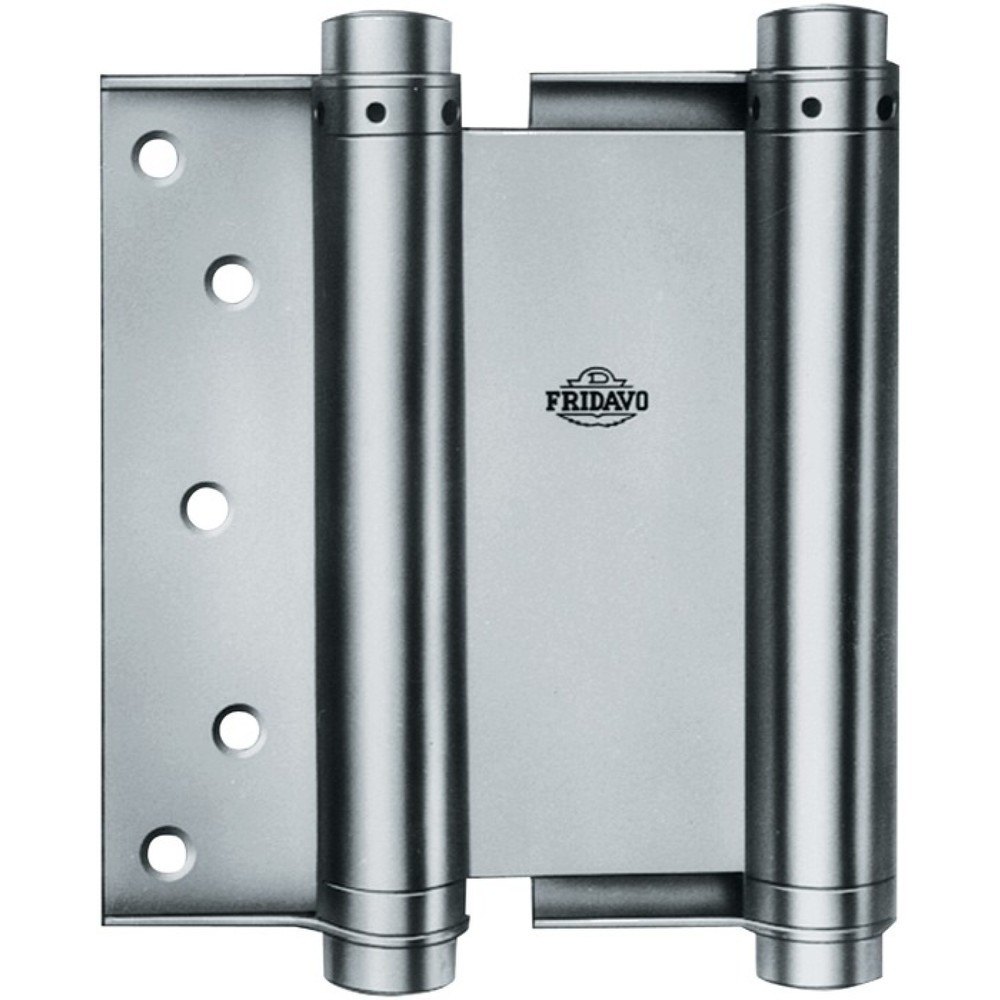 Produktabbildung: FRIDAVO Spiralfederpendeltürband Modell M, Grösse 30 100 mm, Stahl blank, doppelt wirkend