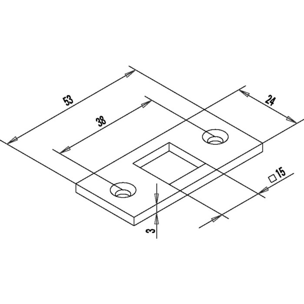 Produktabbildung: FUHR Stangenschliessteil 261, passend für Stange 13 mm, zu Tor- und Türtreibriegel, Stahl
