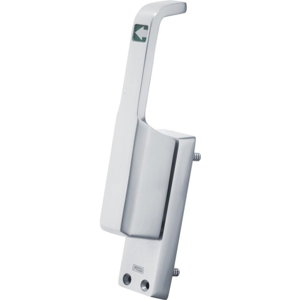 Produktabbildung: FUHR Türtreibriegel 980, Leichtmetall 23 mm, DIN rechts silber eloxiert, Rundstange 10 mm