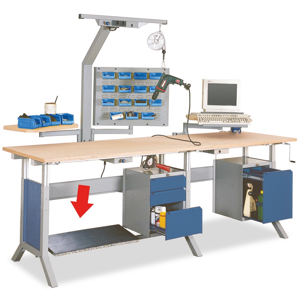 Produktabbildung: Fussstütze für Bedrunka+Hirth Arbeitsplatzsystem, BxT 1.500 x 350 mm