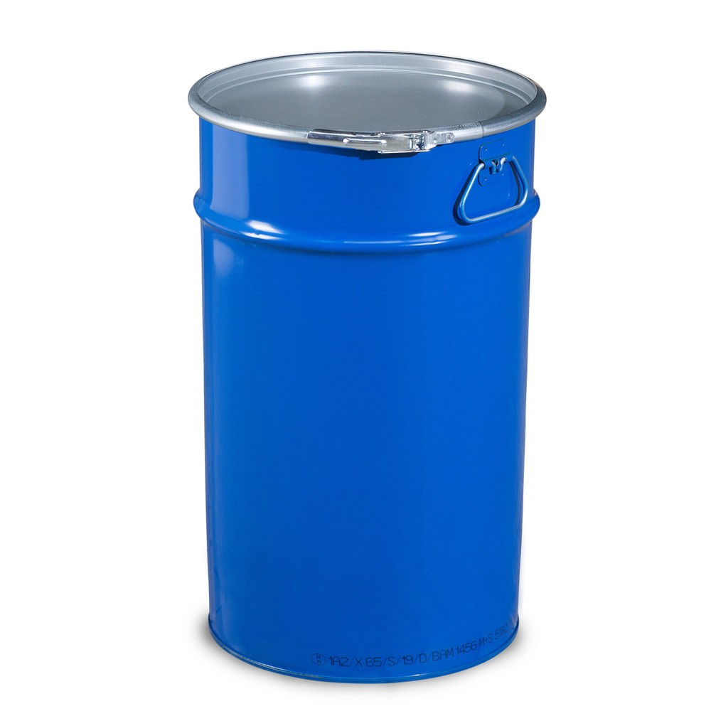 Produktabbildung Nr. 1: Fût à couvercle en acier, homologation ONU, intérieur brut, 60 l