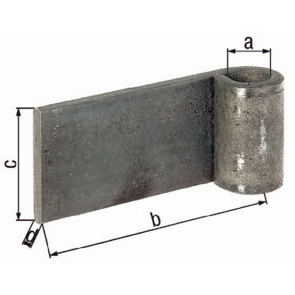 Produktabbildung: GAH Anschweissband, Stahl roh, 20x100x60x8mm
