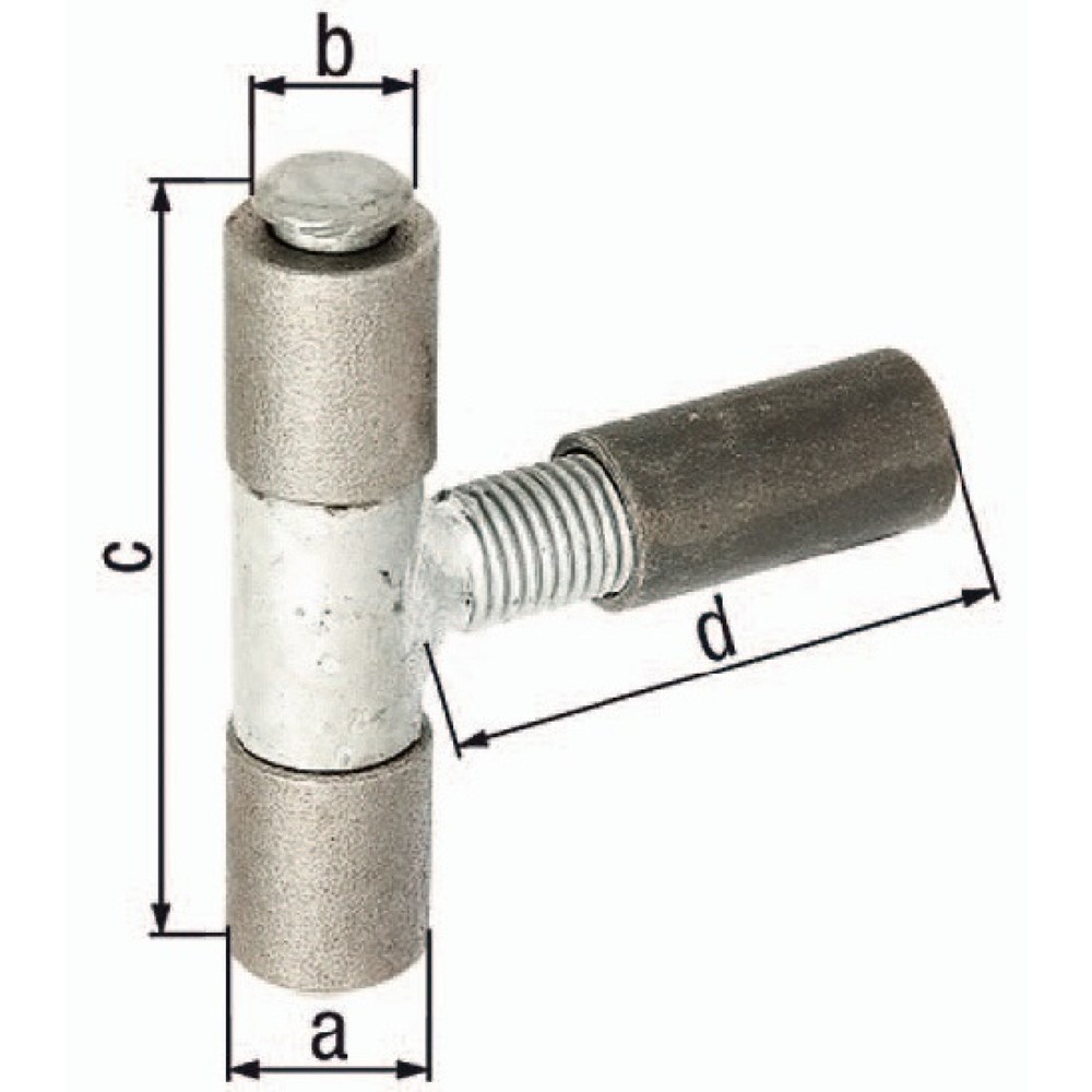 Produktabbildung: GAH Anschweissband, Stahl roh, 22x12x87x90mm
